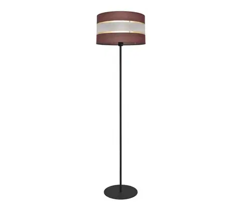 Lampy  Stojacia lampa HELEN 1xE27/15W/230V hnedá/čierna/zlatá S-0803/1 BK-B +BR+GO+MAT