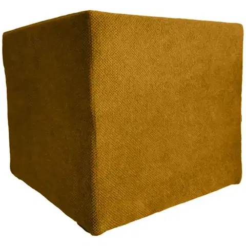 Taburetky na sedenie Taburetka kocka Curio 48 horčicová