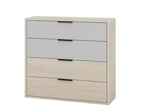 Komody a skrinky REINOLD 06 zásuvková komoda, riva / šedá