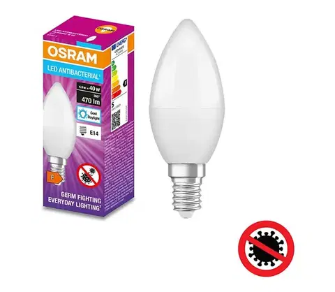 LED osvetlenie LED  Antibakteriálna žiarovka  B40 E14/4,9W/230V 6500K - Osram 4058075561335