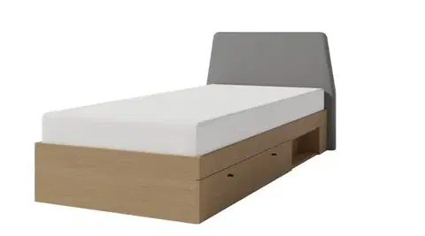 Nábytok Meblar  Jednolôžková posteľ ALESSIO AE12 | zelená 90 x 200 cm