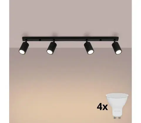 Svietidlá BRILAGI - LED bodové svietidlo CRESTO 4xGU10/10W/230V čierna BR.1584
