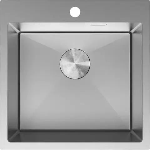 Kuchynské drezy MEXEN MEXEN - Solix oceľový drez 1-bowl 500 x 500 mm, nerez 6407501000-01