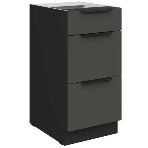 Kuchynské skrinky stojace Kuchynská skrinka Aria-Gr/Bl Anti Fingerprint 40d 3s Bb