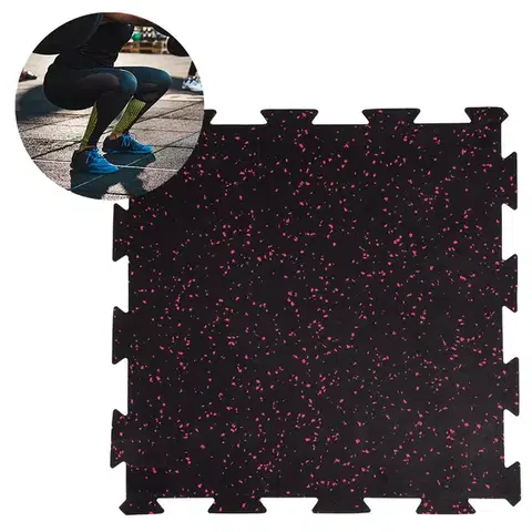 Podložky na cvičenie Záťažová podložka inSPORTline Puzeko 50x50x1 cm čierno-červená