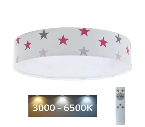 Svietidlá  LED Stmievateľné svietidlo GALAXY KIDS LED/24W/230V hviezdičky biela/ružová/šedá +DO 