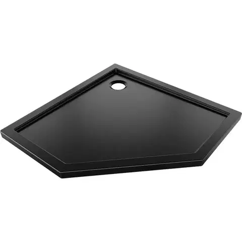 Vane MEXEN - Flow päťboká sprchová vanička slim 100 x 100, čierna mat 46P701010