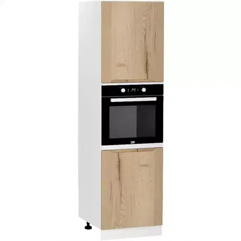 Kuchynské skrinky stojace Kuchynská skrinka Zoya D60pk 2133 Pl Dub Halifax/Biely