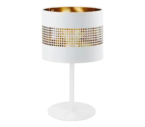 Lampy  Stolná lampa TAGO 1xE27/15W/230V biela/zlatá 5056