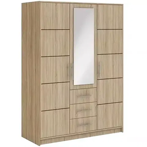 Šatníkové skrine Skriňa Bali D3 147 cm dub sonoma