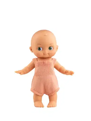 Bábiky a doplnky Paola Reina Bábätko mini panchas v broskyňových dupačkach 28cm