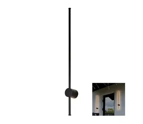 Svietidlá  LED Vonkajšie nástenné svietidlo LED/12W/230V 3000K IP65 čierna 6834