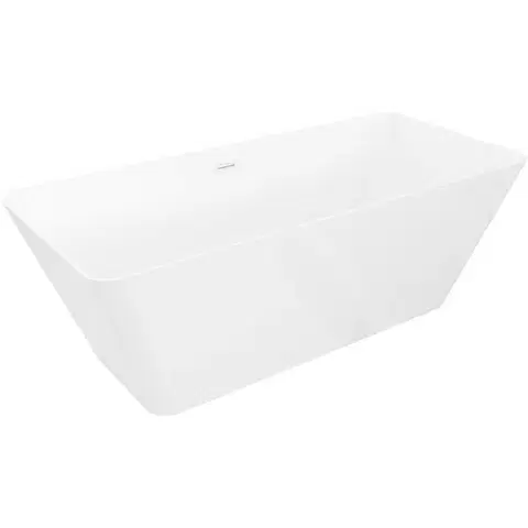 Vane MEXEN/S - Velo Slim voľne stojaca vaňa 170 x 75, biela, sifón a prepad biela 52811707500-20