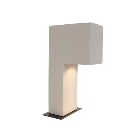 Zahradne stlpove lampy Moderný vonkajší stĺpik sivý 35cm IP44 - Pompei
