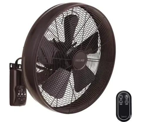 Ventilátory Lucci air 213125 - Nástenný látor BREEZE 55W/230V čierna/hnedá + DO 213125EU