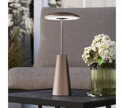 LED osvetlenie Eglo 900924 - LED Stmievateľná vonkajšia lampa PICCOLA 2,8W/5V 5200mAh IP54 béžová 900924