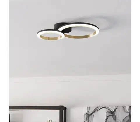 Svietidlá Eglo 901223 - LED Stmievateľné stropné svietidlo CALLIERA LED/12W/230V čierna/zlatá 901223