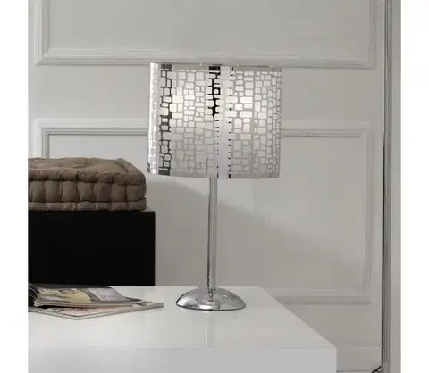 Lampy ONLI - Stolná lampa BRUCE 1xE27/15W/230V 52 cm matný chróm 4755/LG