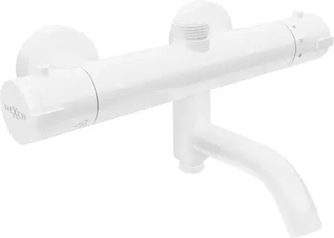 Kúpeľňové batérie MEXEN - KAI termostatická vaňová a sprchová batéria 3/4" + 1/2", biela 77900-20