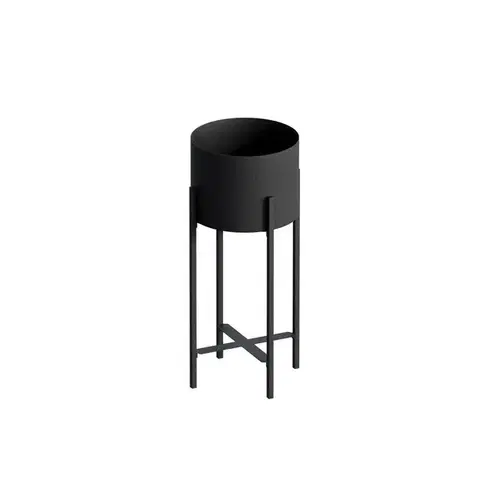 Kvetináče a truhlíky Kovový stojan na kvety GED-026, Mono black