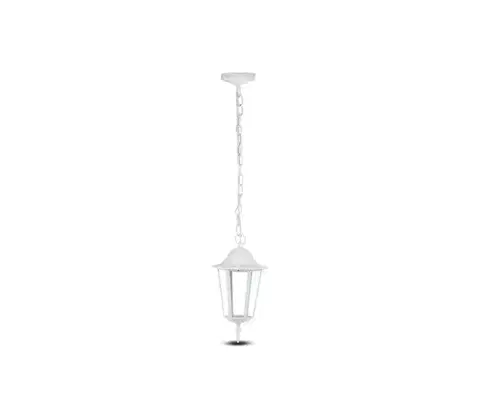 Svietidlá  Vonkajší luster na reťazi 1xE27/40W/230V IP44 biela 7073