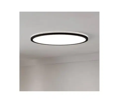 Svietidlá Eglo 901455-LED St. kúpeľ. svietidlo ROVITO-R 16,8W/230V pr.50cm IP44 čierna + DO 901455