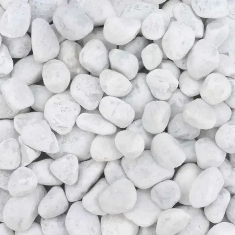 Záhradné jazierka Ozdobný štrk biely mramor 40-60 mm 25 kg