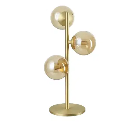 Lampy Ideal Lux - LED stolná lampa PERLAGE 3xG9/3W/230V zlatá/dymová béžová 322759