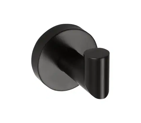 Svietidlá Sapho - Nástenný háčik X-ROUND 5,5x6,5 cm čierny XR208B