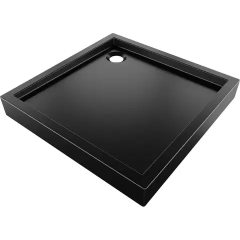 Vane MEXEN - Flow+ Sprchová vanička štvorcová 90 x 90, čierna mat 46S709090H