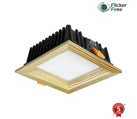 Svietidlá APLED -LED Podhľadové SQUARE WOODLINE LED/6W/230V 4000K 12x12 cm borovica masív 21291