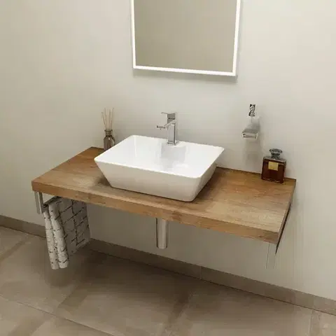 Kúpeľňový nábytok SAPHO - AVICE doska pod umývadlo 110x50cm, hrúbka 5cm, Old wood AV118