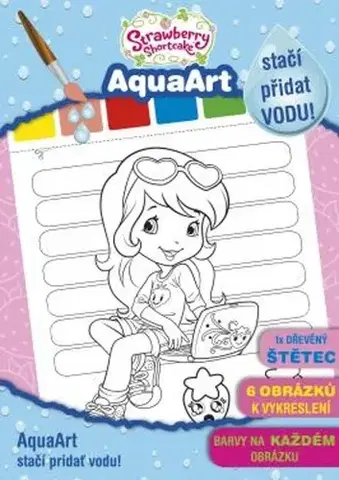 Nalepovačky, vystrihovačky, skladačky AquaArt Strawberry - omalovánka