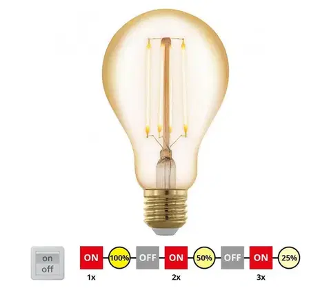 Žiarovky LED Stmievateľná žiarovka VINTAGE A75 E27/4W/230V 2200K - Eglo 12858 12858