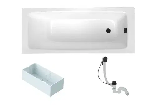 Vane Obdĺžniková vaňa SAT Feel 170x70 cm smaltovaná oceľ ľavá aj pravá SATBVFEEL1704 SATBVFEEL1704