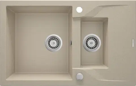 Kuchynské drezy DEANTE DEANTE - Andante sandy - Granitový drez, 1.5 - bowl s odkvapkávačom ZQN_7513