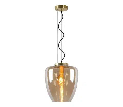 Svietidlá Lucide 30473/28/62 - Luster na lanku FLORIEN 1xE27/60W/230V zlatá 30473/28/62