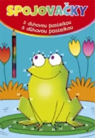 Nalepovačky, vystrihovačky, skladačky Spojovačky s dúhovou pastelkou - žaba - Kolektív autorov