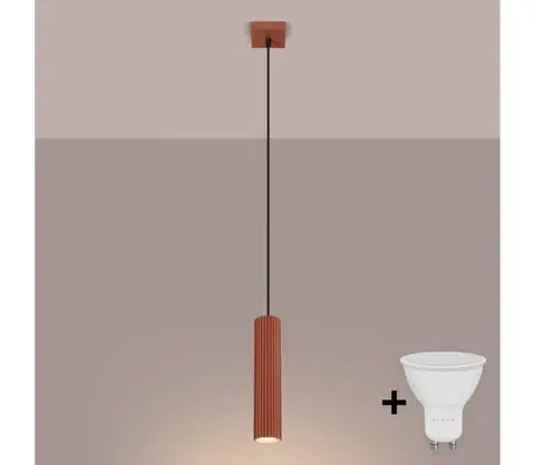 Svietidlá BRILAGI - LED luster na lanku CRESTO 1xGU10/10W/230V červený BR.1630