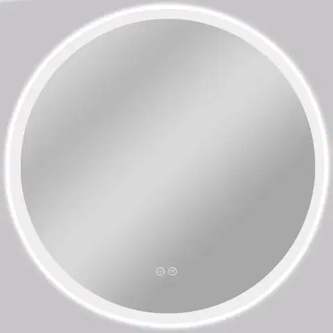 Kúpeľňové zrkadlá CERANO - Kúpeľňové LED zrkadlo Blanco, akrylátový rám - biela lesklá - O 70 CER-541636