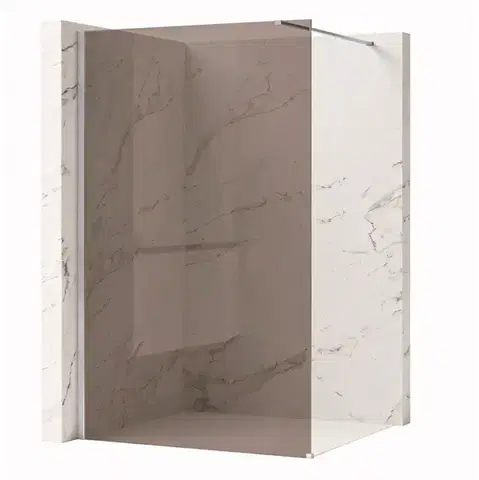 Sprchové dvere REA/S - Sprchová zástena Flexi Brown / Chrome 140 KPL-K99088