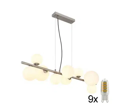 Svietidlá Globo 56140-9H - LED Luster na lanku RIHA 9xG9/3W/230V chróm 56140-9H
