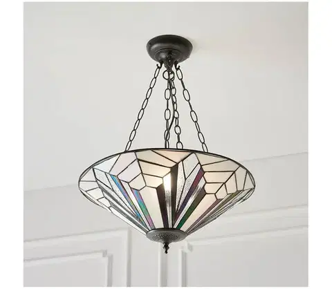 Svietidlá Endon 63936 - Luster na reťazi Tiffany ASTORIA 3xE27/60W/230V pr. 48 cm 63936
