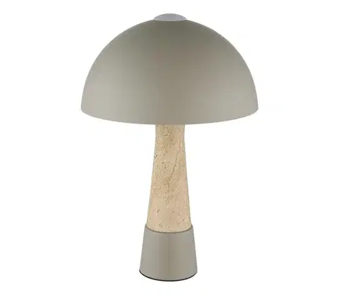 Lampy Globo 51070110 - Stolová lampa PAULIN 1xE27ILLU/40W/230V sivá 51070110