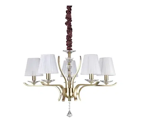 Svietidlá Ideal Lux - Luster na reťazi PEGASO 5xE14/28W/230V pr. 72 cm zlatá 197722