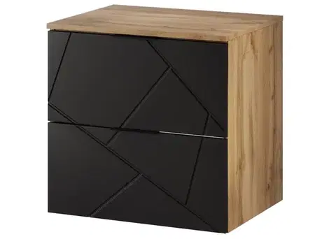 Skrinky do kúpeľne Szynaka Skrinka pod umývadlo MAZI BLACK 36 | 60 cm