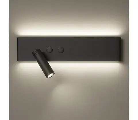 Svietidlá  LED nástenné bodové svietidlo RESORT LED/10W/230V + LED/3W čierne ľavé ML1570