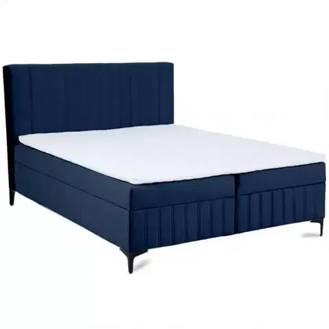 Dvojlôžkové postele Kontinentálna posteľ Sergio 160x200 Bluvel 86 s topperom