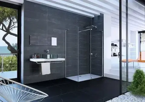 Sprchovacie kúty HUPPE - Bočná zástena k sprchovým dverám 90 cm Hüppe Xtensa pure XT0307.069.322 XT0307.069.322