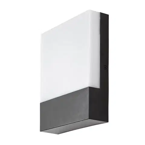 Záhradné lampy Rabalux 77097 vonkajšie nástenné LED svietidlo Gimone, čierna